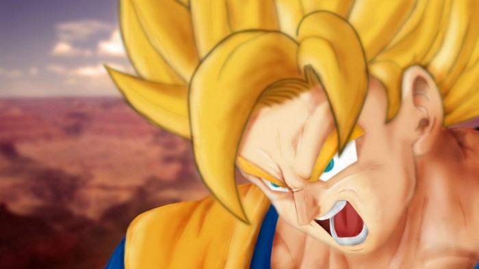 Goku from Dragon Ball Z in Super Saiyan form