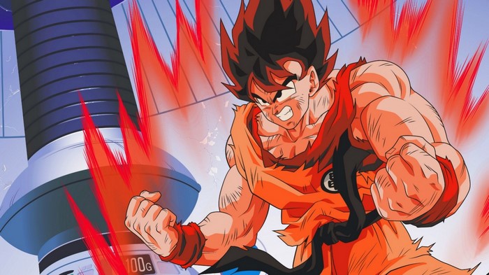 Son Goku from Dragon Ball Z powering up