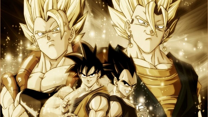 Gogeta and Vegito from Dragon Ball Z