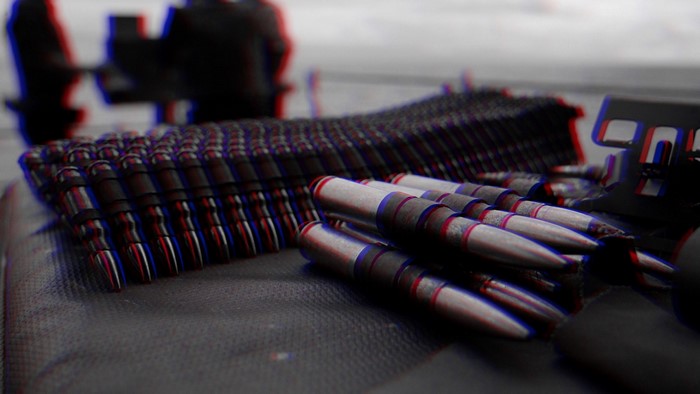 A belt of bullets and loose bullets