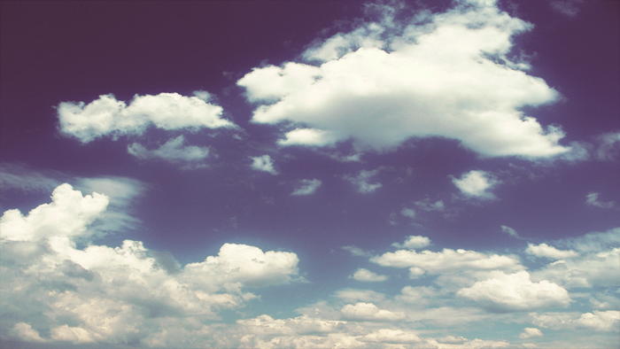 Clouds in a purple sky