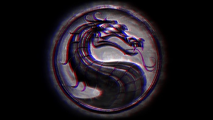 Mortal Kombat Dragon Logo Anaglyph 3D