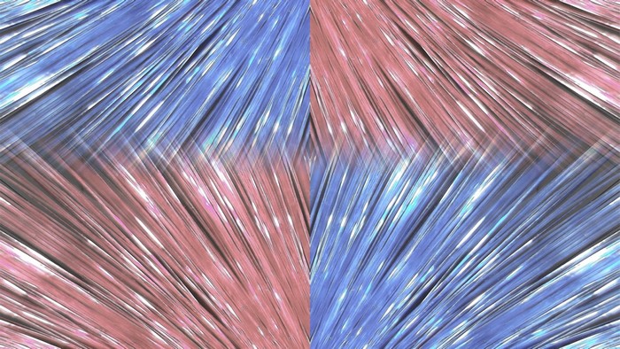 Abstract metallic lines in blue and pink
