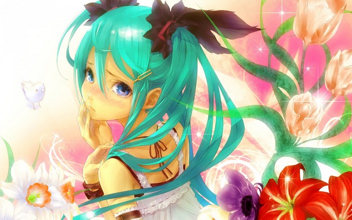 Hatsune Miku with Flowers