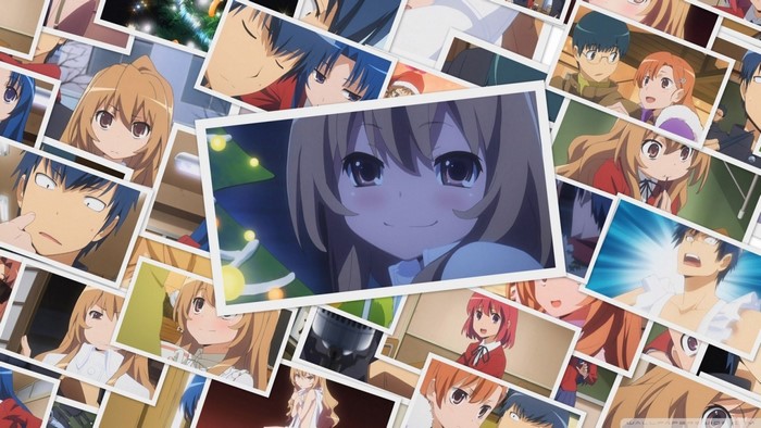 Toradora! anime collage with Taiga Aisaka and Ryuji Takasu