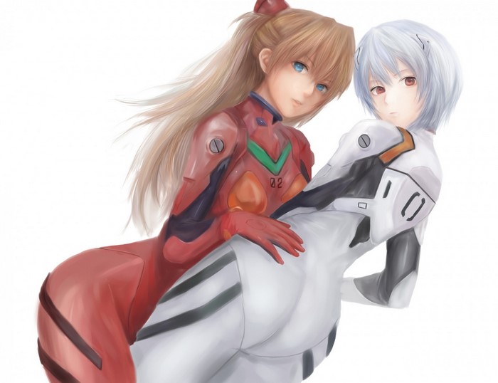 Asuka Langley Soryu and Rei Ayanami from Neon Genesis Evangelion