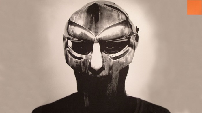 MF DOOM wearing a metal mask
