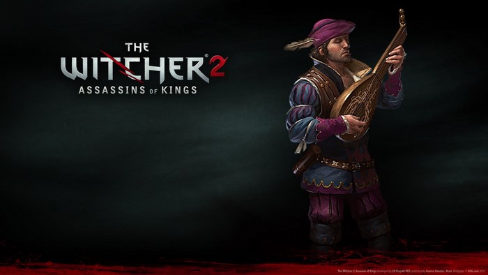 The Witcher 2 Assassins of Kings character with lute