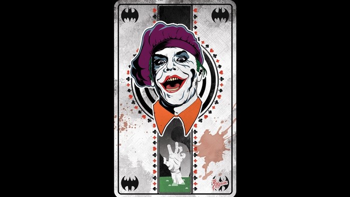 Joker from DC Comics playing card illustration