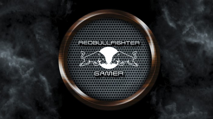 Redbullfighter Gamer logo with Red Bull bulls