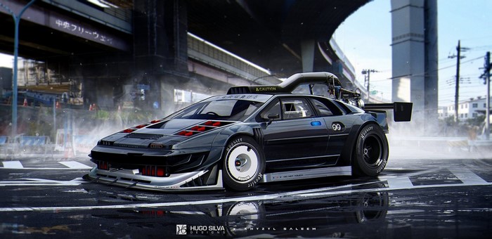Futuristic modified Lotus Esprit by Khyzyl Saleem