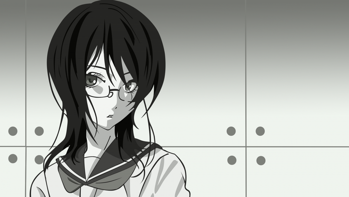 Anime girl with glasses from Sayonara Zetsubou Sensei
