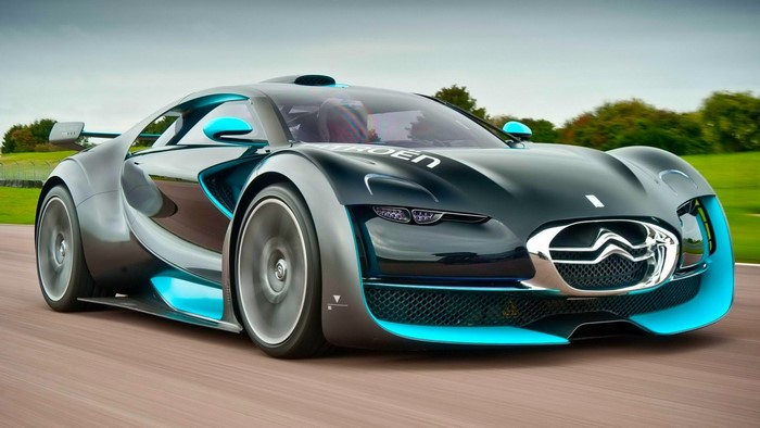 Citroen GTbyCITROEN concept car on a track