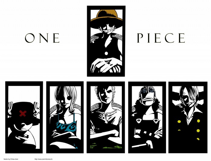 One Piece characters: Luffy, Zoro, Nami, Chopper, Usopp, Sanji