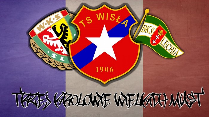 Wisla Krakow and Lechia Gdansk logos with text