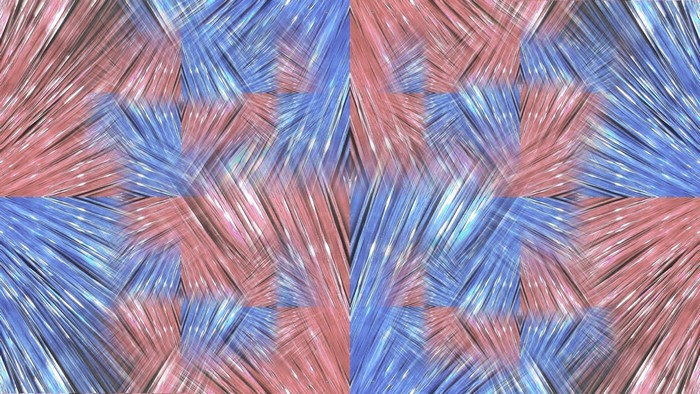 Abstract blue and pink pattern with sharp lines