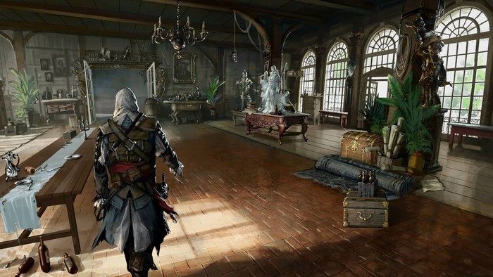 Assassin from Assassin's Creed in a grand hall