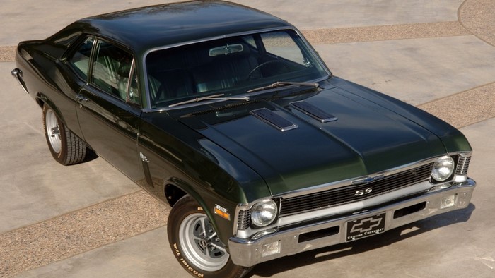 Green Chevrolet Nova SS Muscle Car
