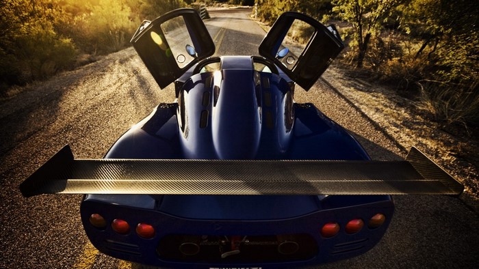 Ultima GTR sports car with doors and spoiler