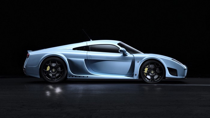 Light blue Noble M600 sports car
