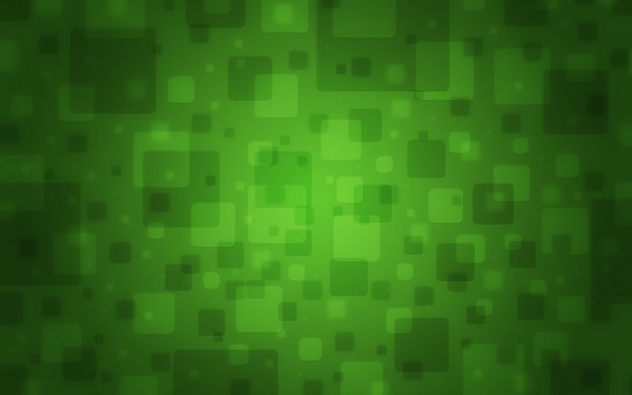 Green abstract background with squares