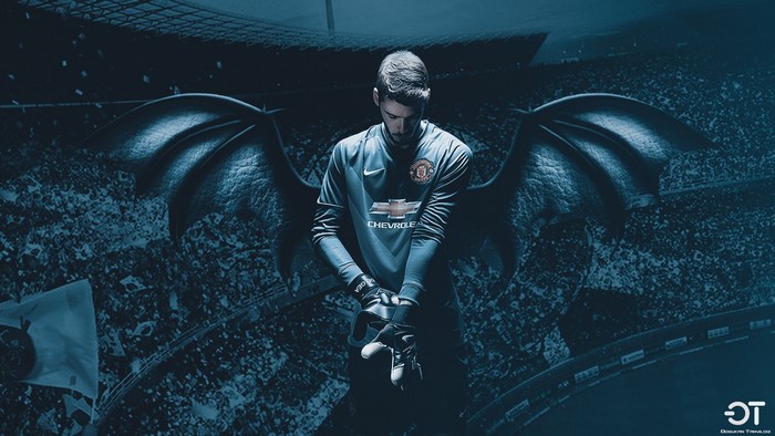 David de Gea with dragon wings in stadium