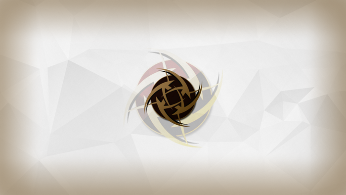 Ninjas In Pyjamas logo on a geometric background