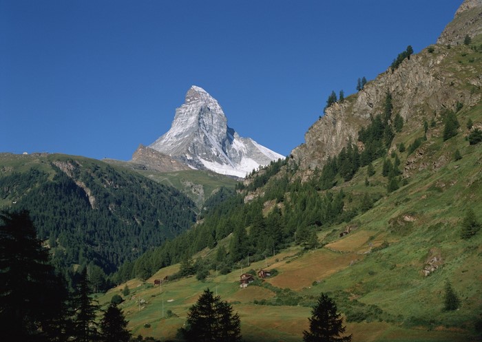 Matterhorn mountain range in the Alps