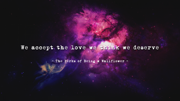Quote from The Perks of Being a Wallflower in space