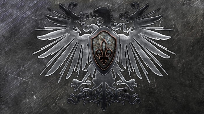 Eagle coat of arms with fleur-de-lis shield