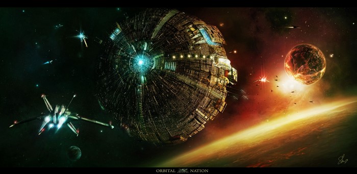 Orbital Nation Space Battle Artwork