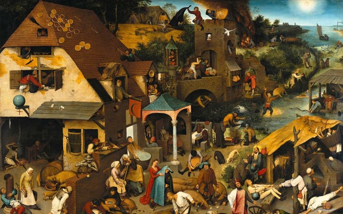 The Fight Between Carnival and Lent by Pieter Bruegel the Elder