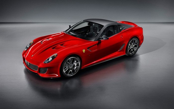 Red Ferrari 599 GTO sports car
