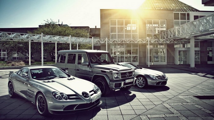 Mercedes-Benz G-Class and SLR McLaren sports cars