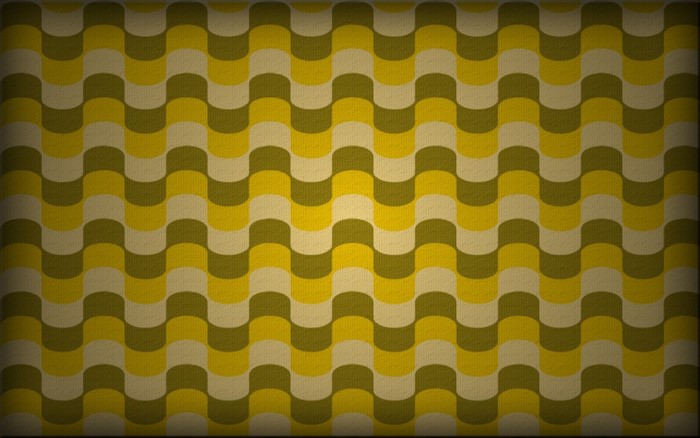 Wavy geometric pattern in yellow and green
