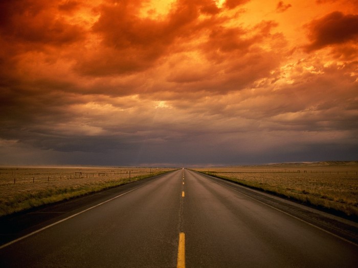 sunlight, landscape, sunset, sky, field, road, sunrise, evening ...