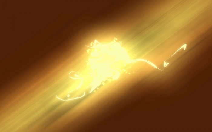 Abstract yellow light streaks