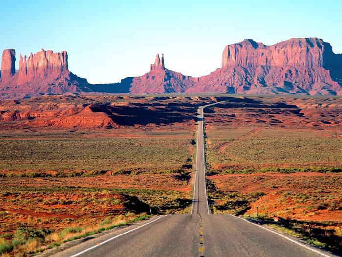 Monument Valley Road at Sunset