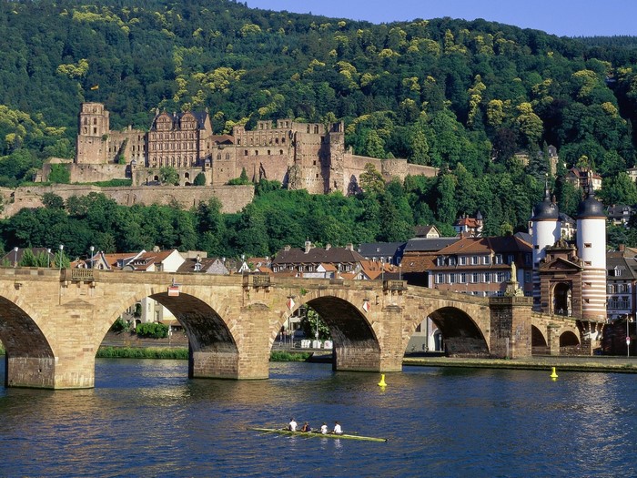 Heidelberg Castle and Old Bridge over the Neckar River
