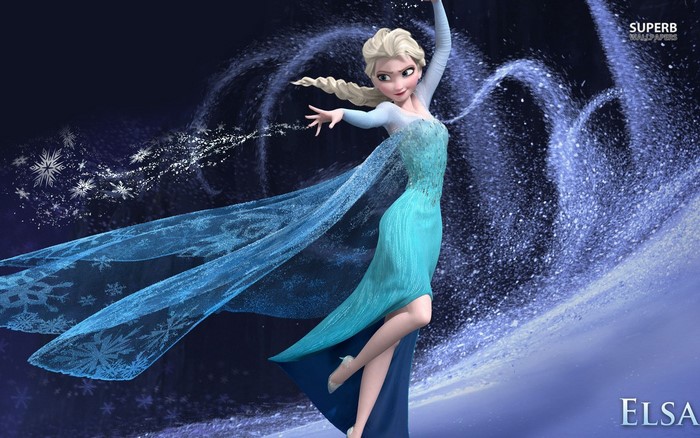 Princess Elsa Using Snow Magic from Frozen