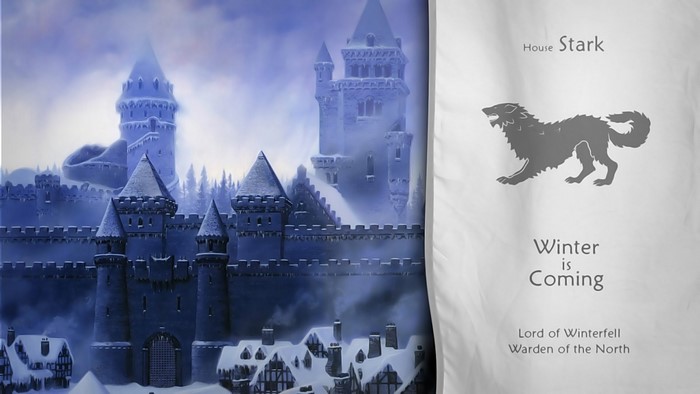 House Stark of Game of Thrones Winterfell Poster