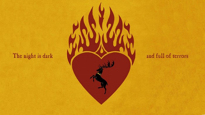 Game of Thrones House Baratheon Sigil with quote