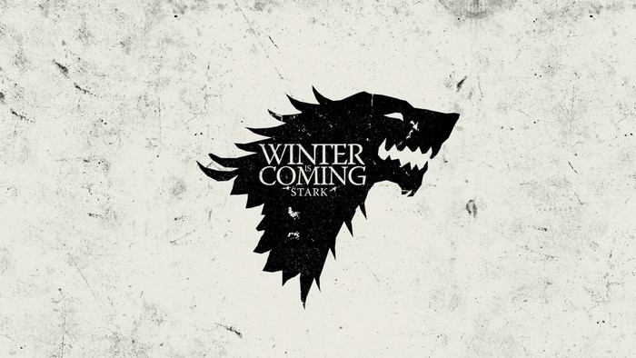 House Stark sigil with 'Winter Is Coming' from Game of Thrones