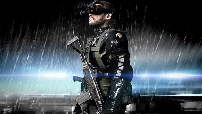 Solid Snake from Metal Gear Solid V in the rain