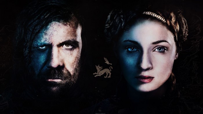 Sansa Stark and The Hound from Game of Thrones