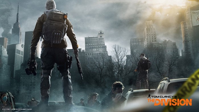 Soldier in Tom Clancy's The Division in a ruined city