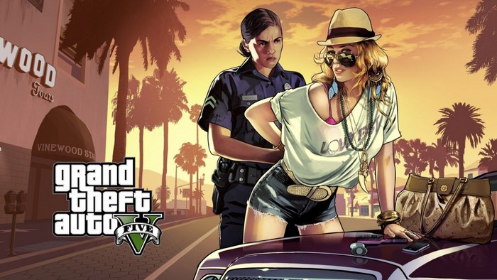 Grand Theft Auto V: Police Arresting Woman