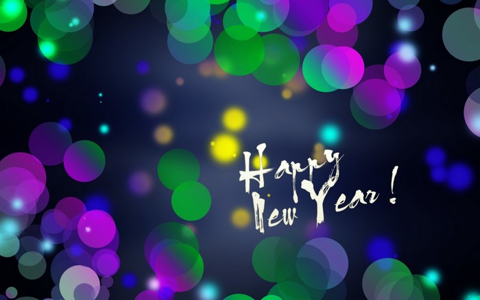 Happy New Year Bokeh Lights