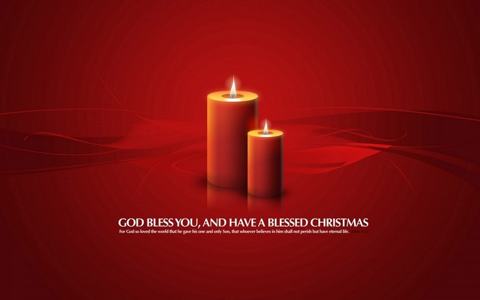 Christmas candles with Bible verse