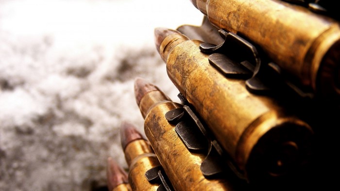 Close-up of ammunition belt